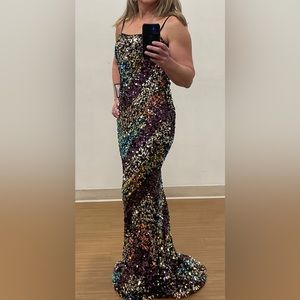 Stunning! Bestsy Adam fully sequined dress, size 6.